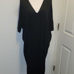 Natalie Busby Midi T Shirt Jersey Style dress Dolman Lagenlook Loungewear XS